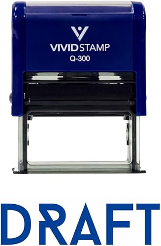 Miniatura 1 de Sello de goma para oficina autoentintado de borrador (azul) - L