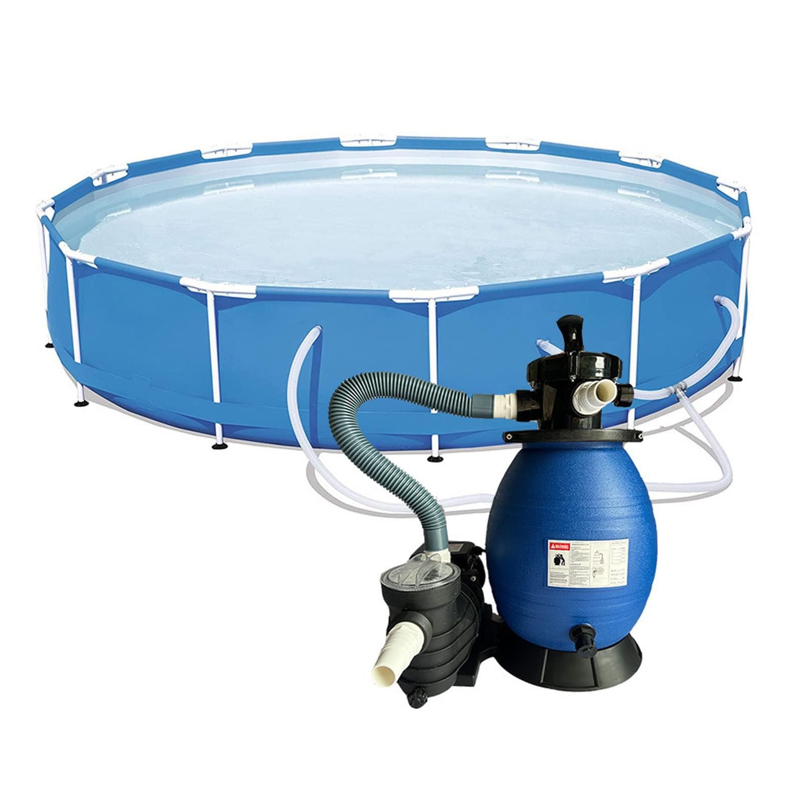 Filtre à sable pour piscine hors sol de 33 cm avec pompe – Filtre jusqu'à 37 854 L dans la piscine – Filtre à sable efficace pour piscines hors sol