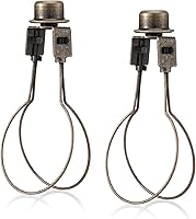 Vista 11 de Honoson 2 Piezas Pantallas de Bombilla Adaptador de Clip para Bombilla Incluye Remate y Niveladores de Pantalla para Reemplazo (Dorado y Plateado)