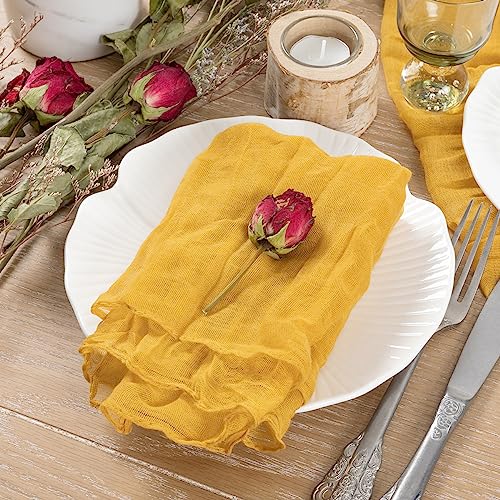 Servilletas de gasa decorativas y elegantes para mesas de boda de estilo bohemio 6