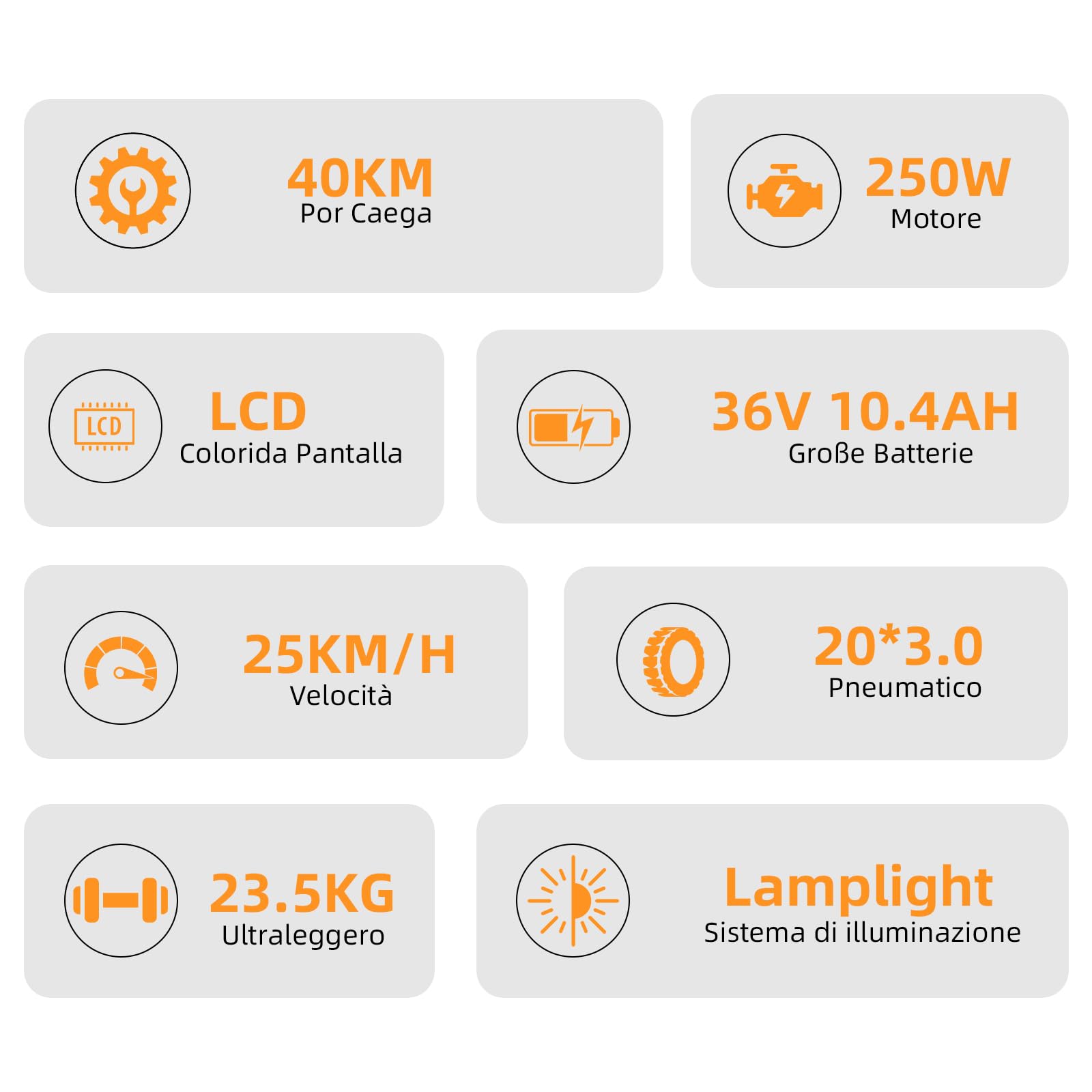 Bici Elettrica Pieghevole 20 Pollici Bicicletta Elettrica da 36V 10.4Ah, 20x3.0 Pneumatici Larghi fino a 60 km, Display LCD, Portapacchi posteriore, E-CityBike per Donne e Uomini Adulti