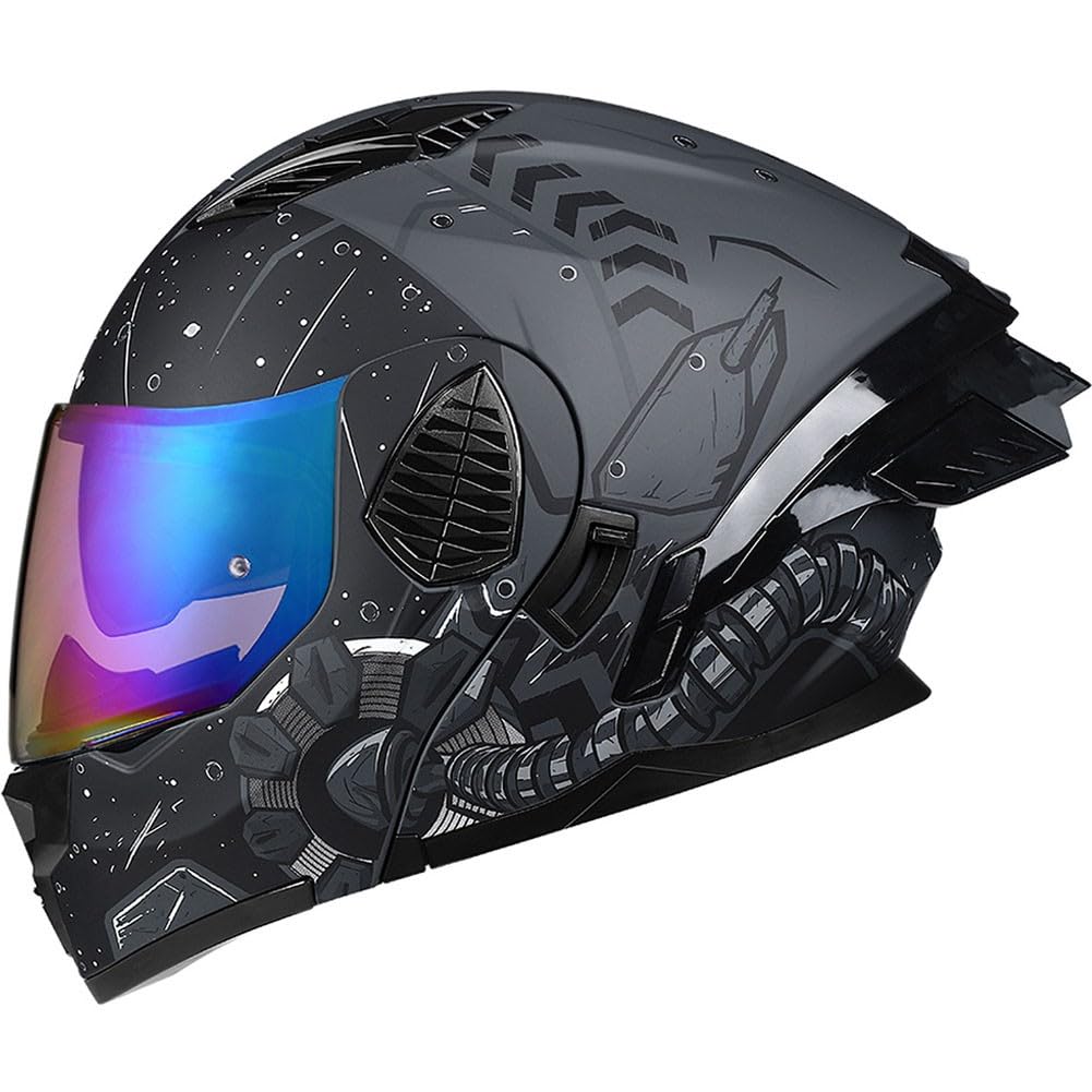 Caschi Modulari per Moto Casco Moto Apribili Omologato ECE/DOT Casco Moto Flip Up Donna Casco Moto modulare Uomo Leggero Casco Moto Full Face Helmet S~XL