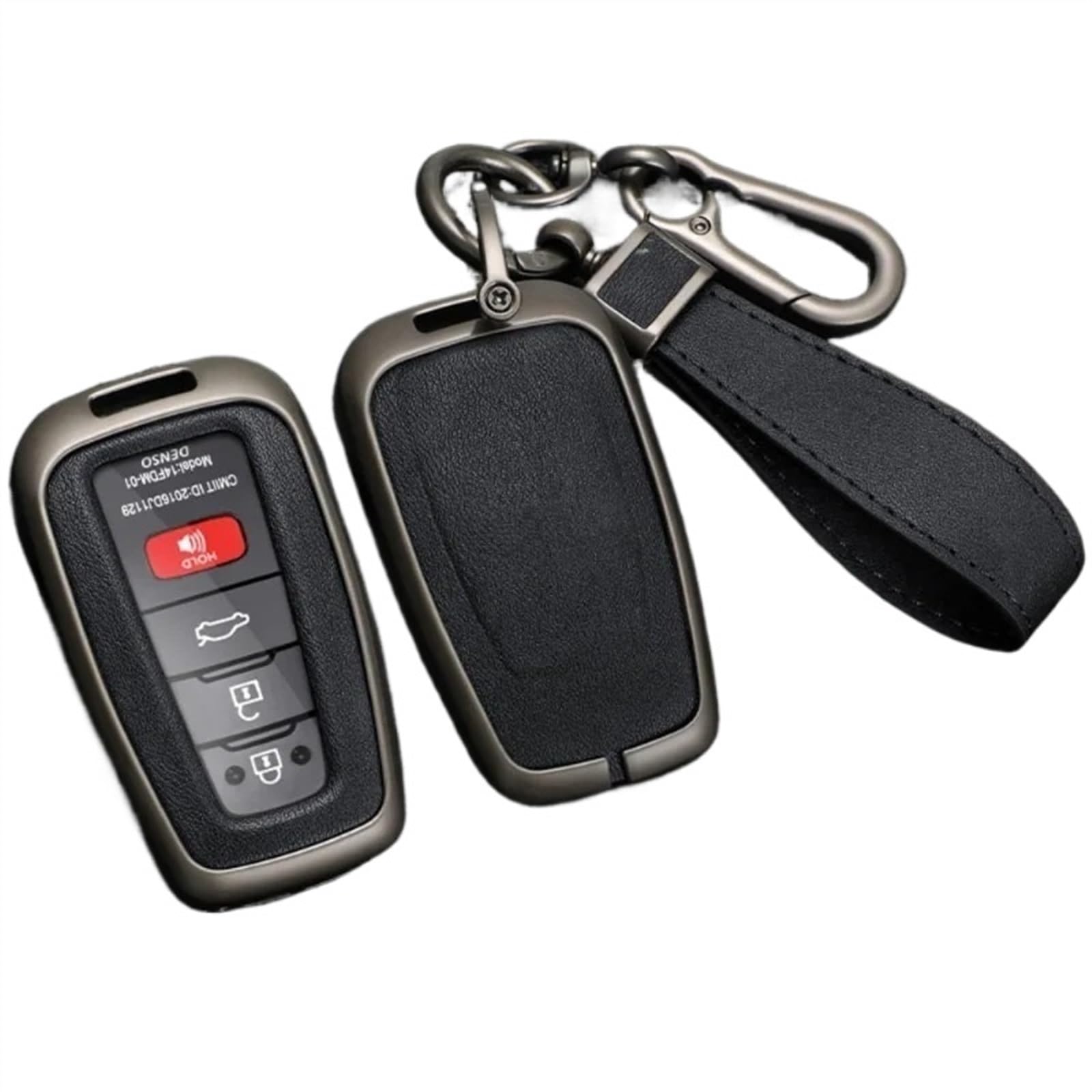 Custodia Protettiva per Chiavi Auto Custodia per Chiave Telecomando Auto Compatibile con To&Yo&Ta Prius Camry Corolla CHR C-HR RAV4 Land Cruiser Prado 2 3 4 Pulsanti(Black 1 PC)