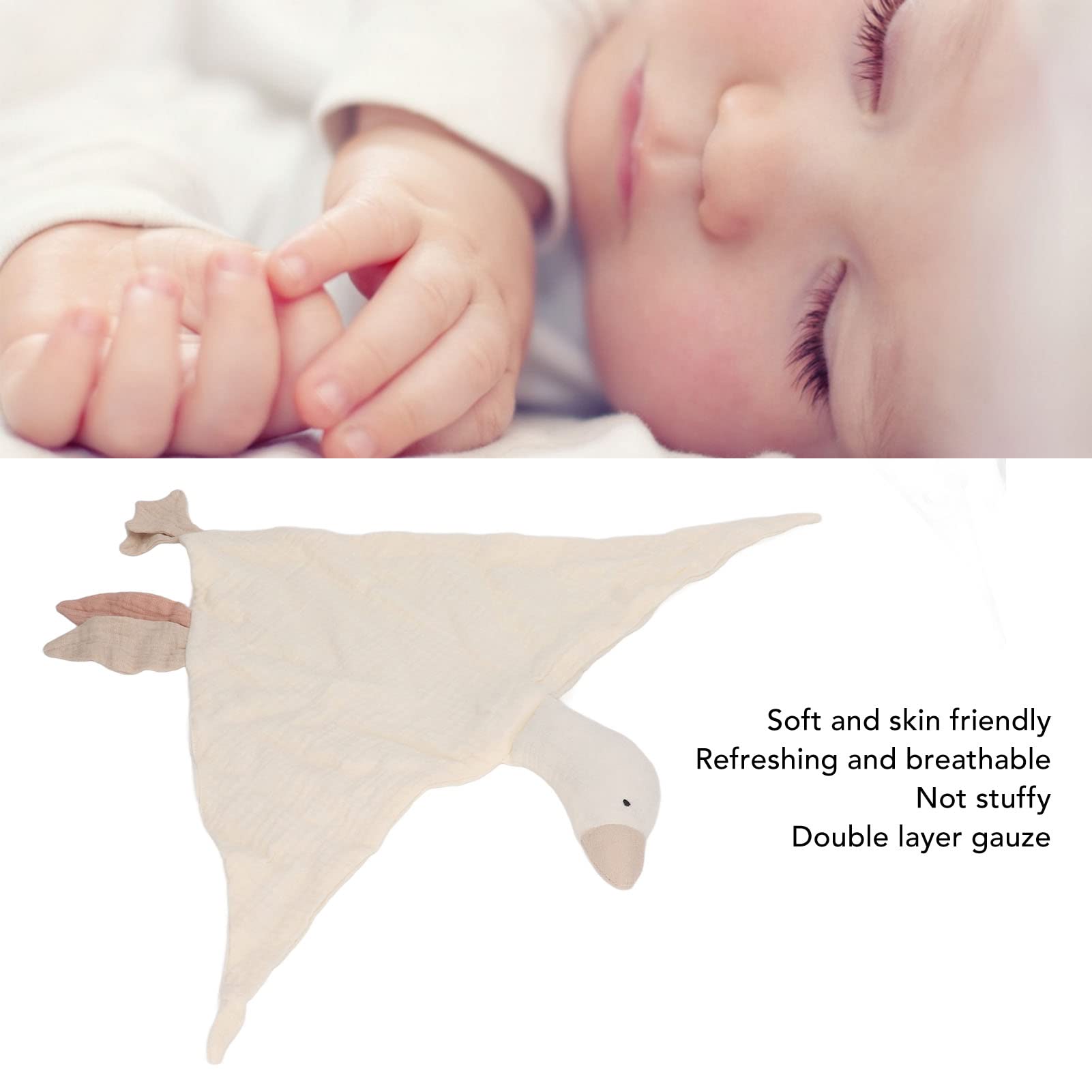 Couverture De Sécurité Oie En Coton – Doux Respirant – Nœuds Mordants – Soulagement Anxiété Bébé – Dès Naissance