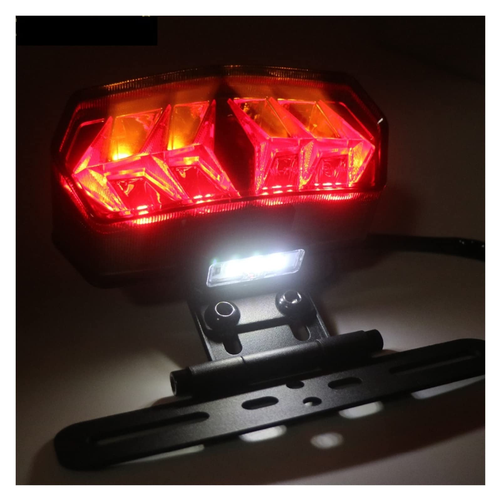luce targa posteriore Moto LED Fumo Coda Freno Indicatore Di Direzione Luce Staffa Di Montaggio Luce Targa Per Harley Bobber Chopper Cafe Racer