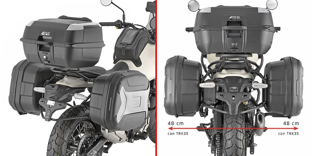 Generico COPPIA VALIGIE LATERALI MOTO TRK35BN TREKKER LITE 35 LT. COMPATIBILI CON GIVI MONOKEY SUPPORTI E PIASTRE TRK35BNPACK2 side cases