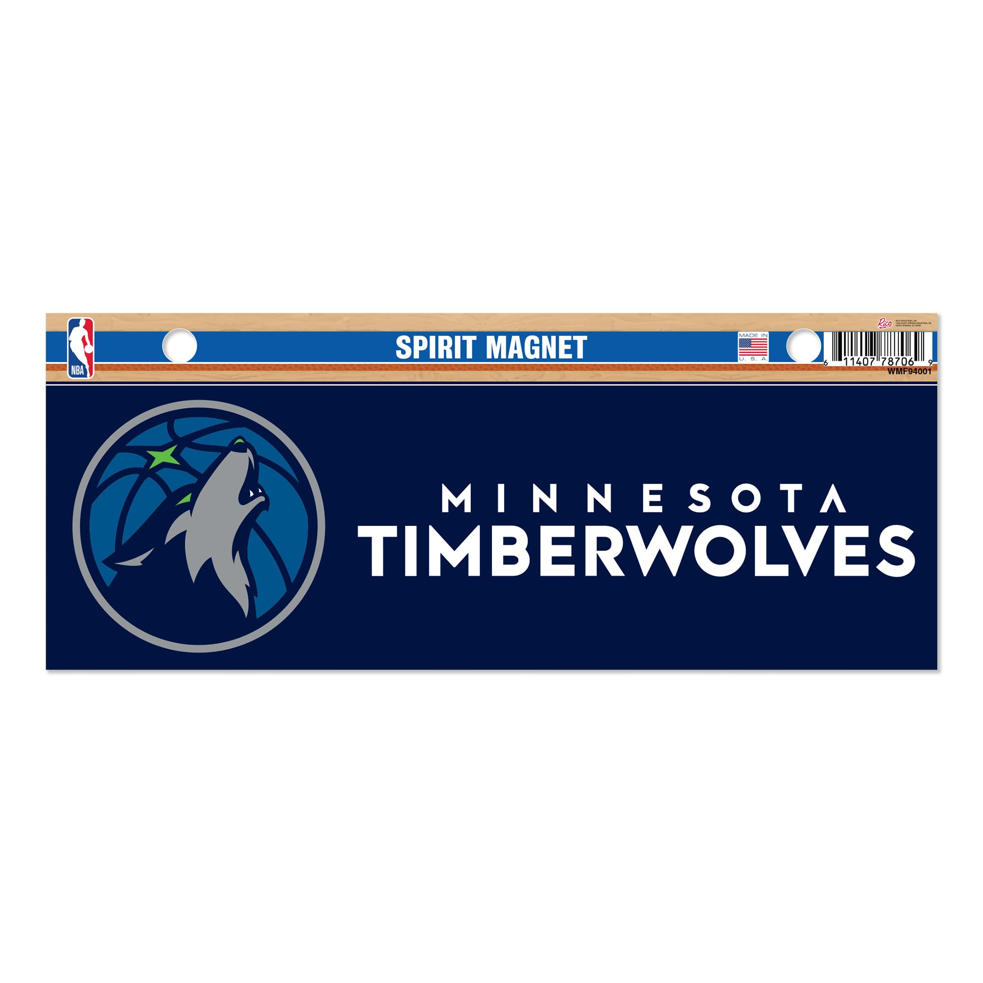 Rico Industries NBA Basketball Minnesota Timberwolves 4 x 10 Team Spirit Magnet - Car, Home Décor - Refridgerator, Office, Kitchen