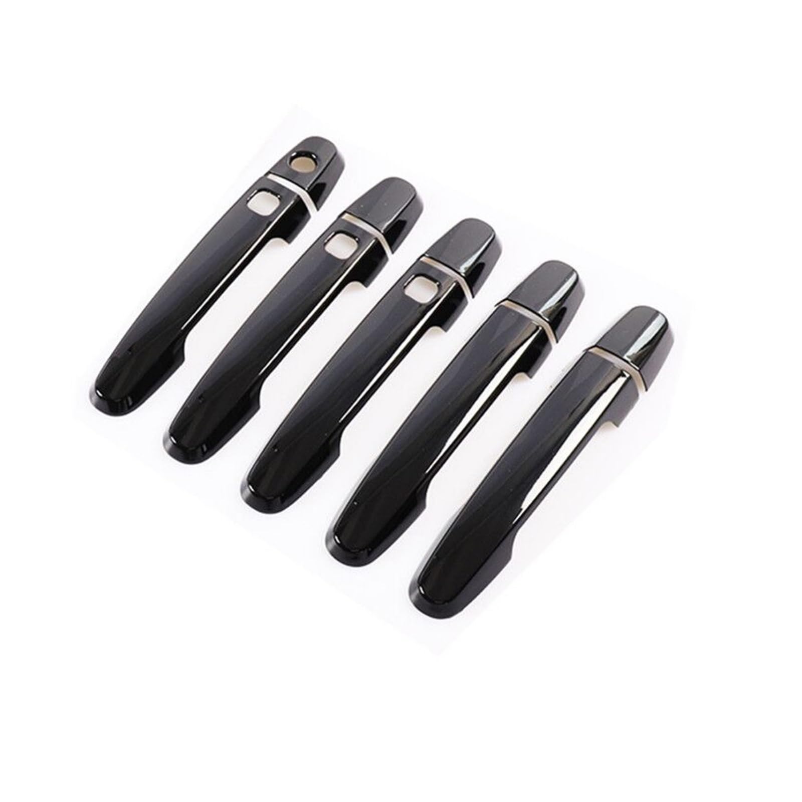 Drezzo Car Exterior Door Handle for Toyota for RAV4 for RAV 4 2006-2013 Gloss Black Chrome Car Door Handle Covers(3 Buttons 1)