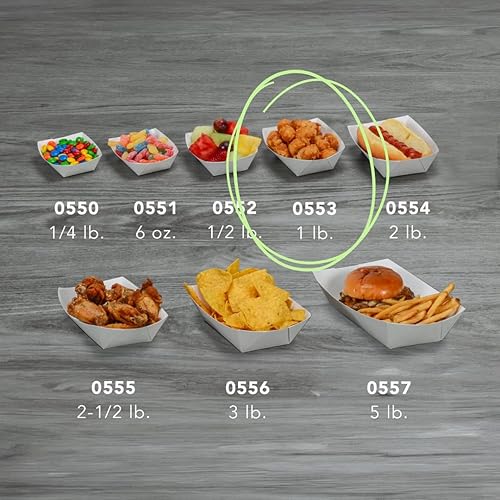 Miniatura 7 de Southern Champion Tray Bandeja para alimentos de cartón blanca (varios tamaños disponibles), Blanco, 1000