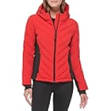 Women's Scuba Side Panel and Sleeve Detail Adjustable Hood Zip Pocketspuffer