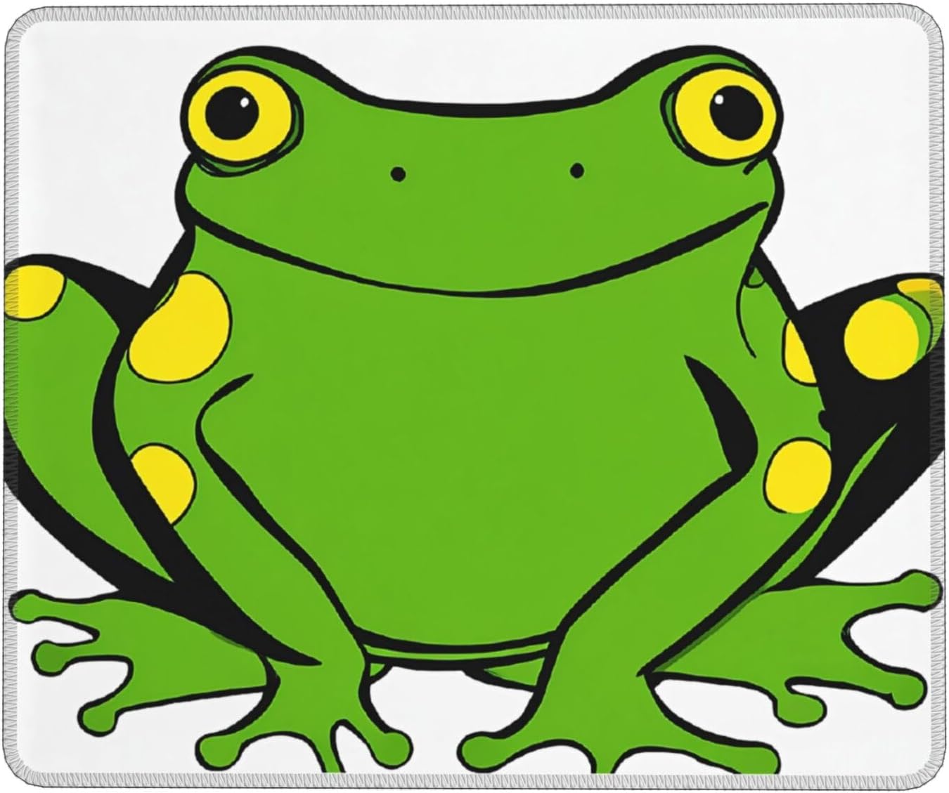 Cute Frog Print Mouse Pad-100% Polyester Fiber with 3mm Rubber Base, Suitable for Office/Game/Pc/Laptop