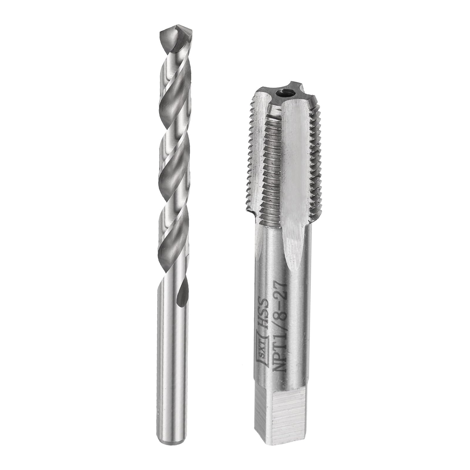 Taraud 1/8-27 NPT et foret hélicoïdal 8,3mm uxcell en acier HSS6542 pour filetage de précision