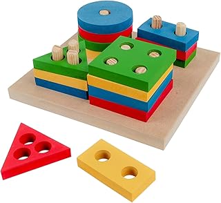Carlu Brinquedos - Prancha de Seleção Pequena Jogo Educativo, 3+ Anos, 16 Peças, Multicolorido, 1078