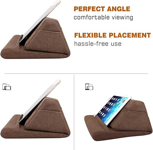 Miniatura 6 de MoKo Soporte de almohada para tableta, soporte de almohada de cama suave regalo de Navidad para almohadilla de hasta 11 pulgadas, se adapta a iPad