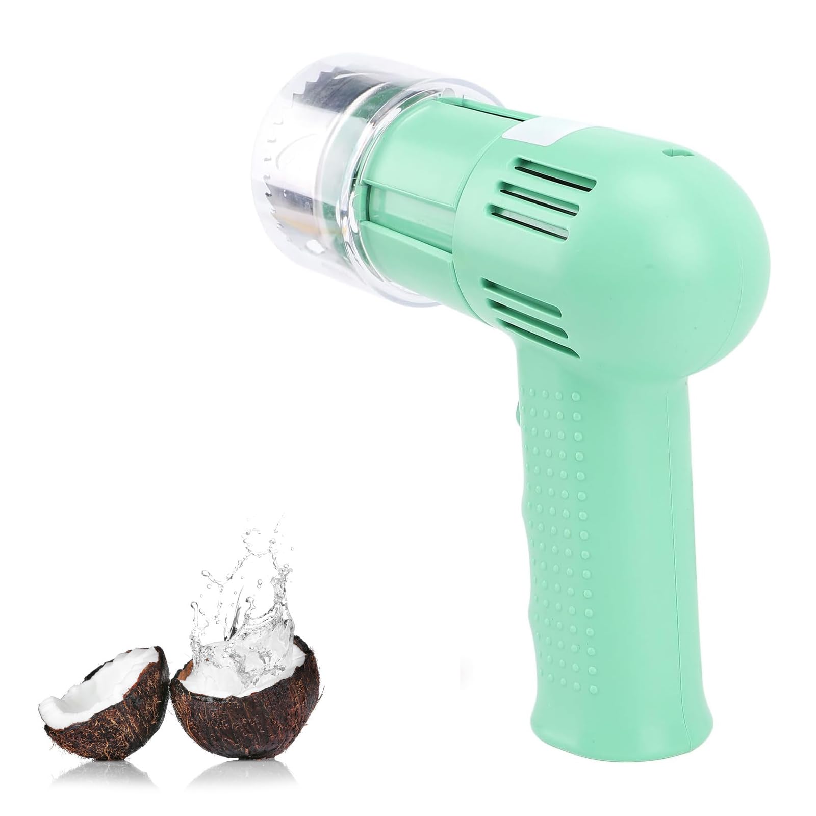 Abridor automático de coco, herramienta eléctrica recargable para agujeros de coco maduro, abridor fácil de acero inoxidable para puestos, tiendas de frutas, supermercados
