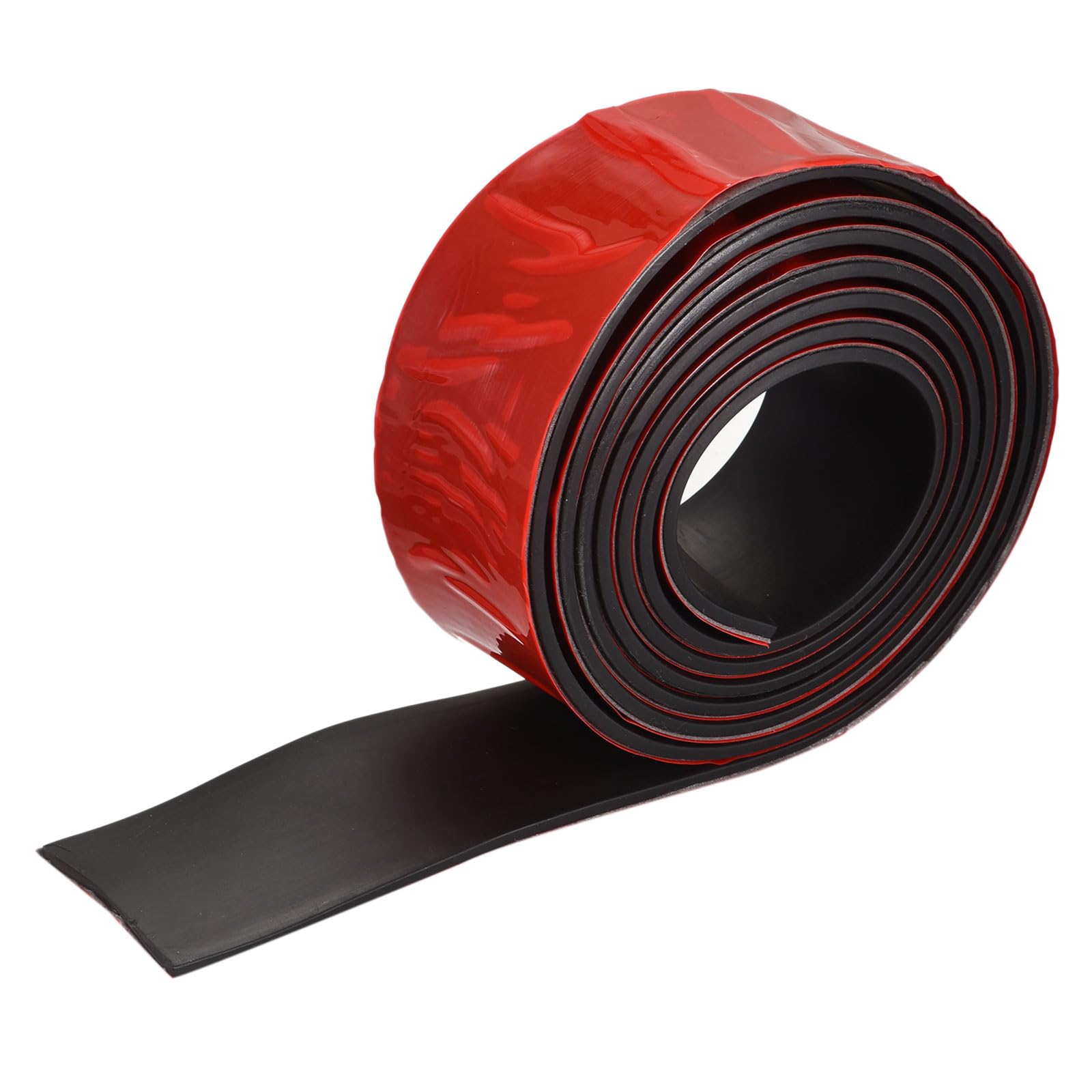 METALLIXITY Solid Rubber Strips (78.74" L x 1.97" W x 0.12" T) 1Pcs, Rubber Neoprene Sheet Roll - for DIY Gasket Sealing Padding Black