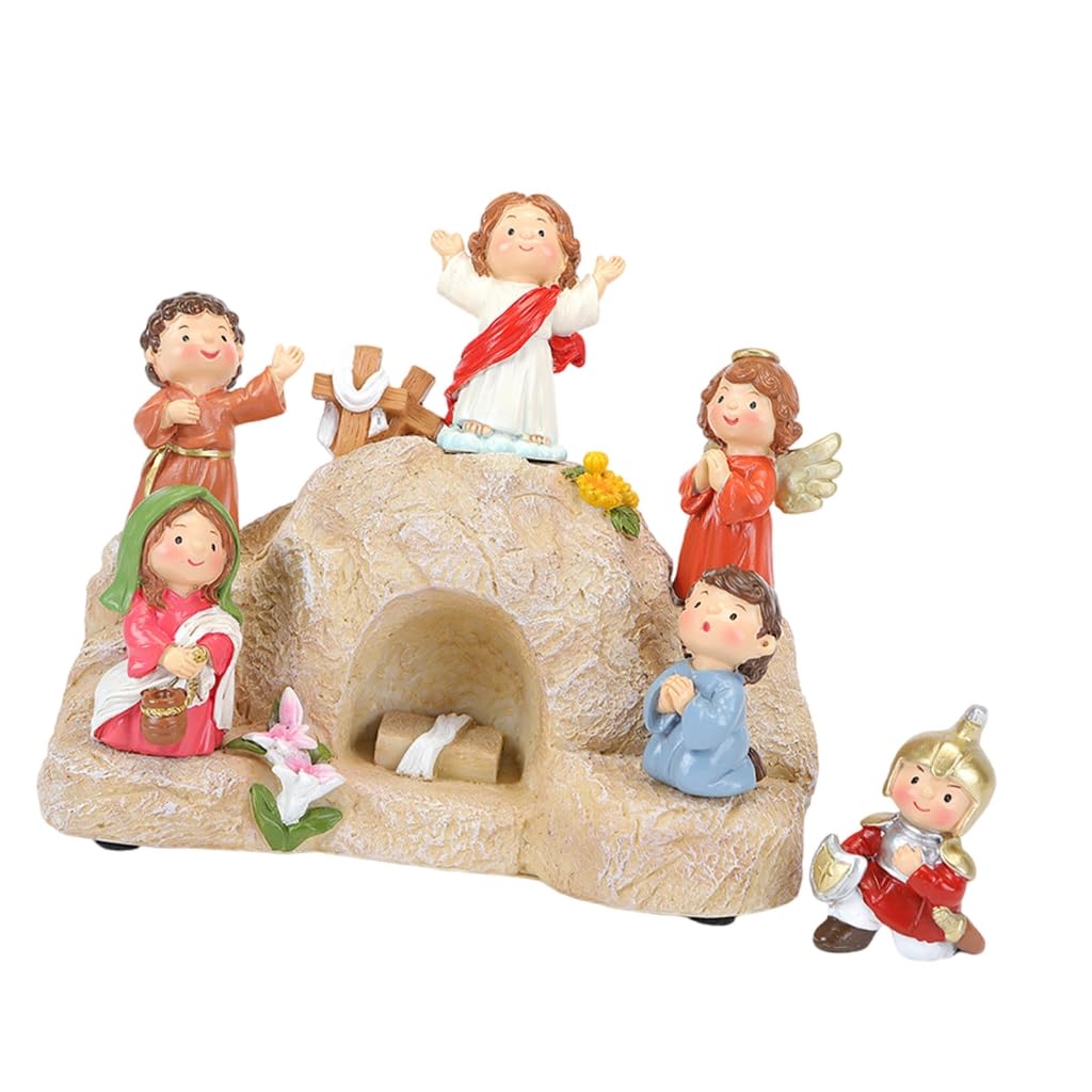 Miniaturowe figurki świąteczne zmartwychwstania z wyświetlaczem LED
