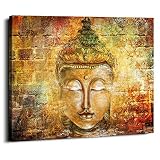 Buddah Decoration Wall Decor Large Gold Buddha Wall Canvas Retro Buddah Zen Posters Home Decor Livin