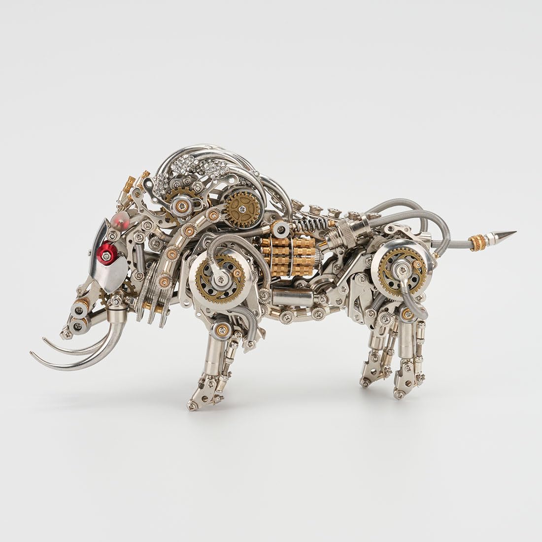 3D Metall Puzzle Erwachsene, Steampunk Mechanisch Eber 3D Puzzle Metall Modellbausatz Tier, 1100PCS Schwein DIY Montage Wildschwein Modell Kit Ornament Geschenk