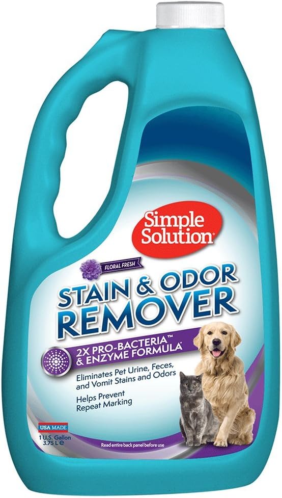 Pet Stain and Odor Remover | Enzymatic Cleaner with 2X Pro-Bacteria Cleaning Power | Floral Fresh, 1 Gallon