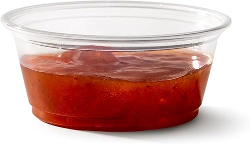 Miniatura 10 de Fit Meal Prep Paquete de 100 vasos de condimentos de 1 onza sin BPA, sin tapas, recipientes desechables de gelatina, pequeños vasos de salsa, moldes