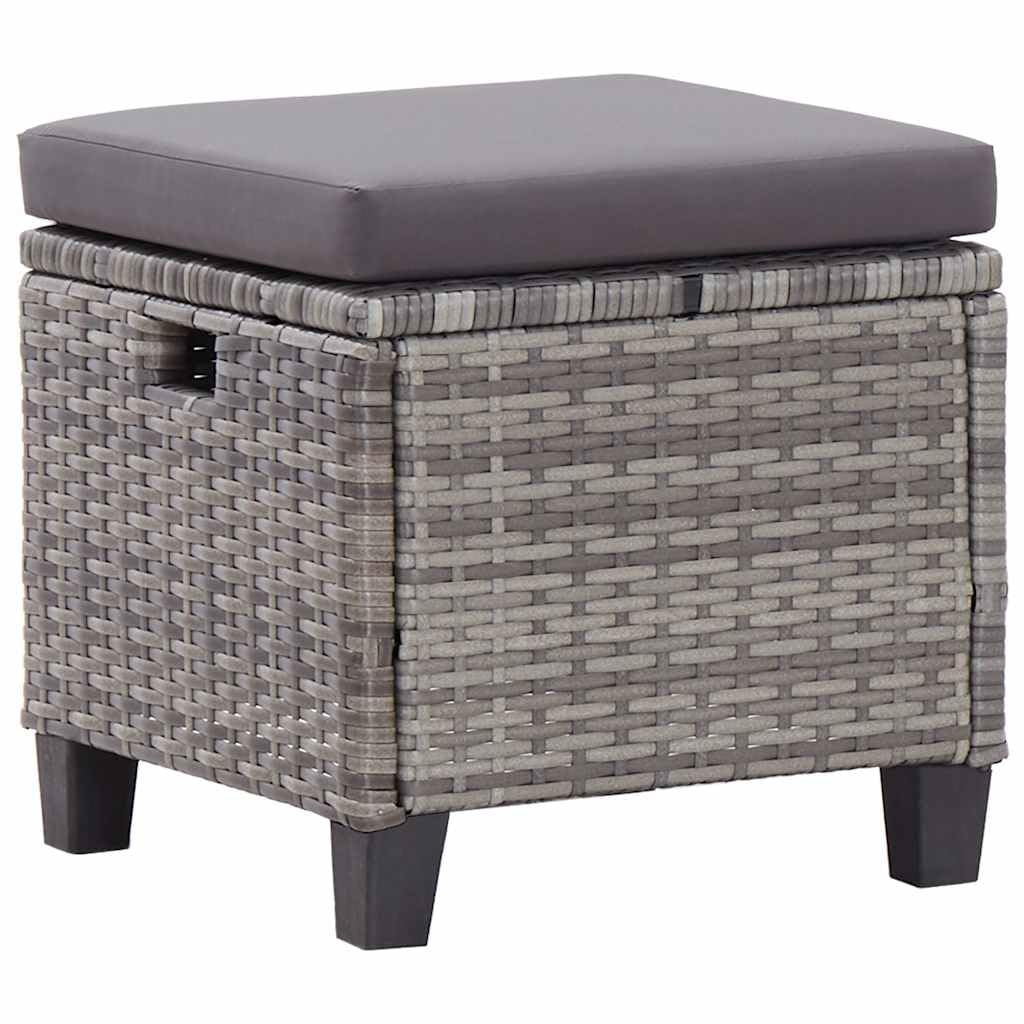 Sofa Terraza Exterior, Muebles Jardin Exterior, Conjunto Jardín de Ratán, Sofas Exteriores de Jardin, Muebles de jardín 6 pzas y Cojines ratán sintético Gris Oscuro