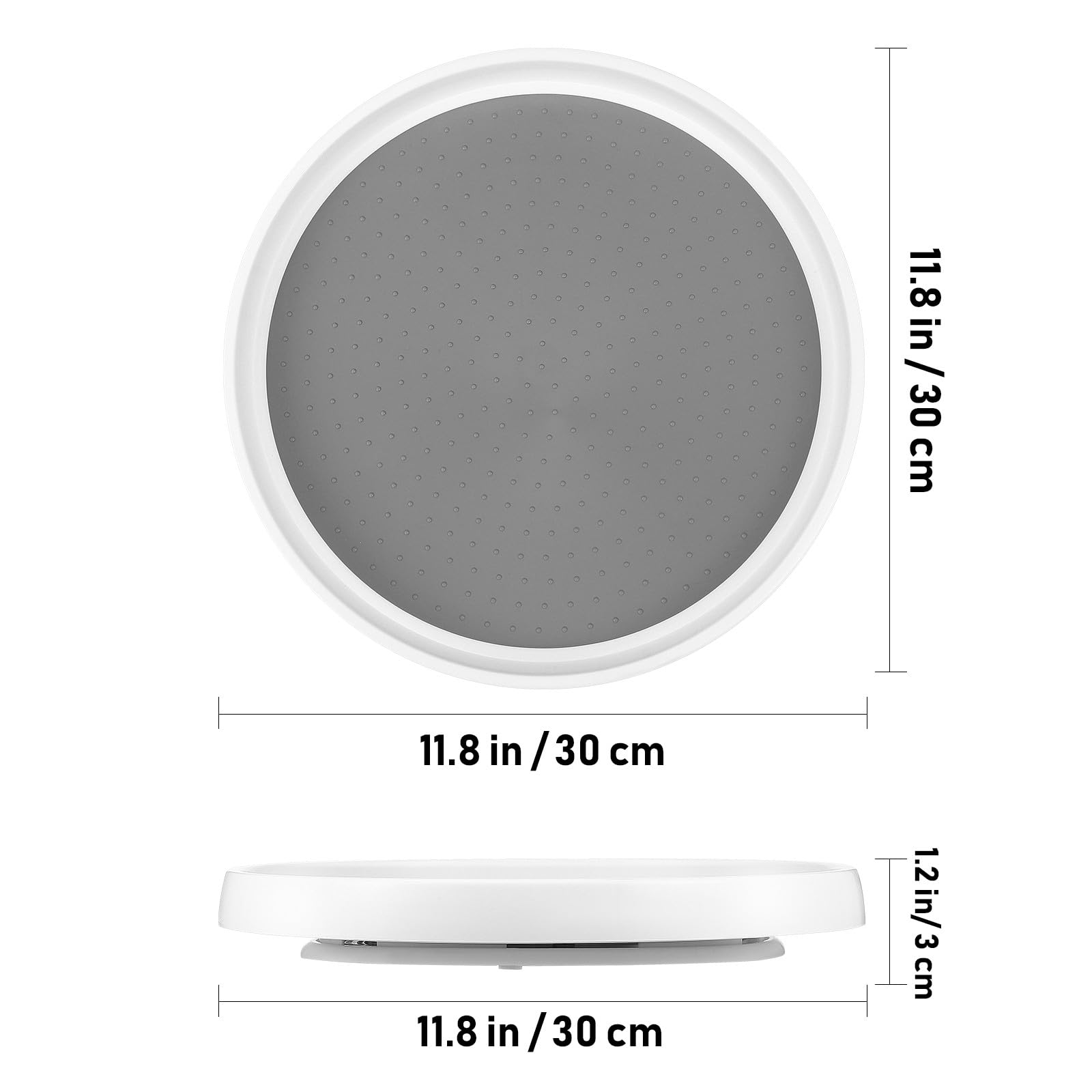 Drehbarer Drehteller für Arbeitsplatte und Schrank, multifunktionaler Ständer für Küche und Bad, 30 cm, 2 Stück