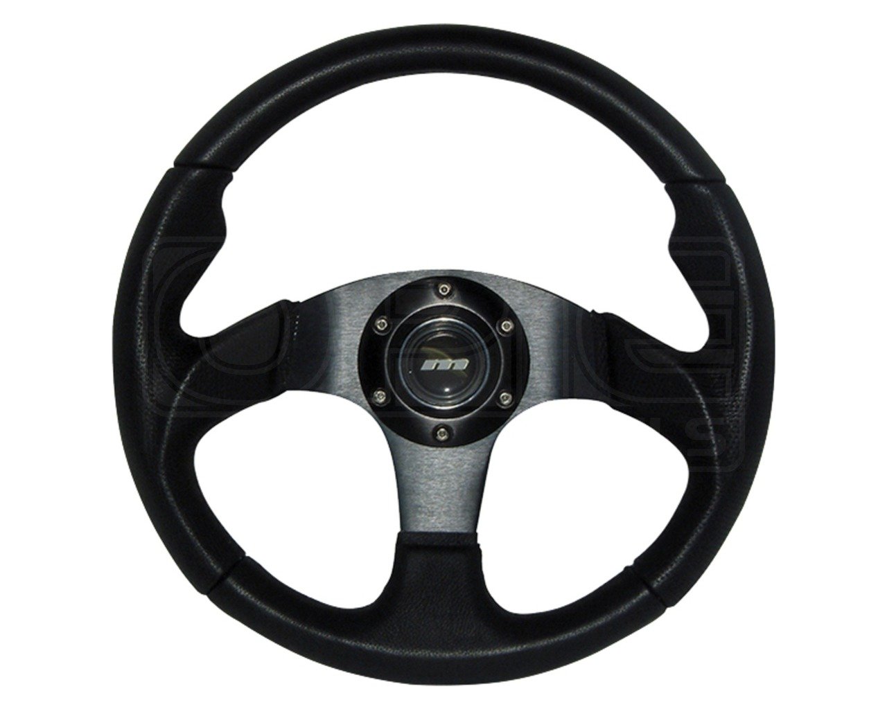 Mountney M Range 320mm Black Leather Steering Wheel Semi-Dished Centre 70mm PCD