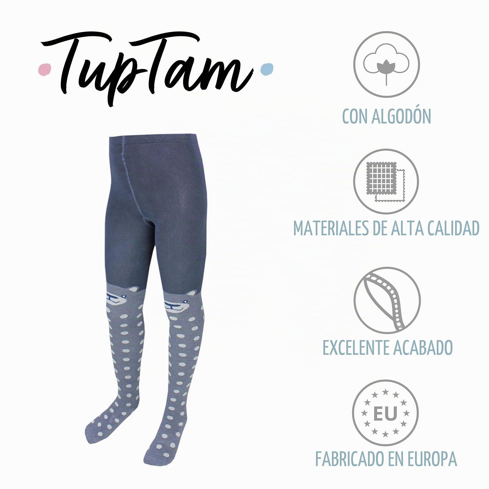 TupTam ﻿Leotardos de Colores para Niñas, Paquete de 6
