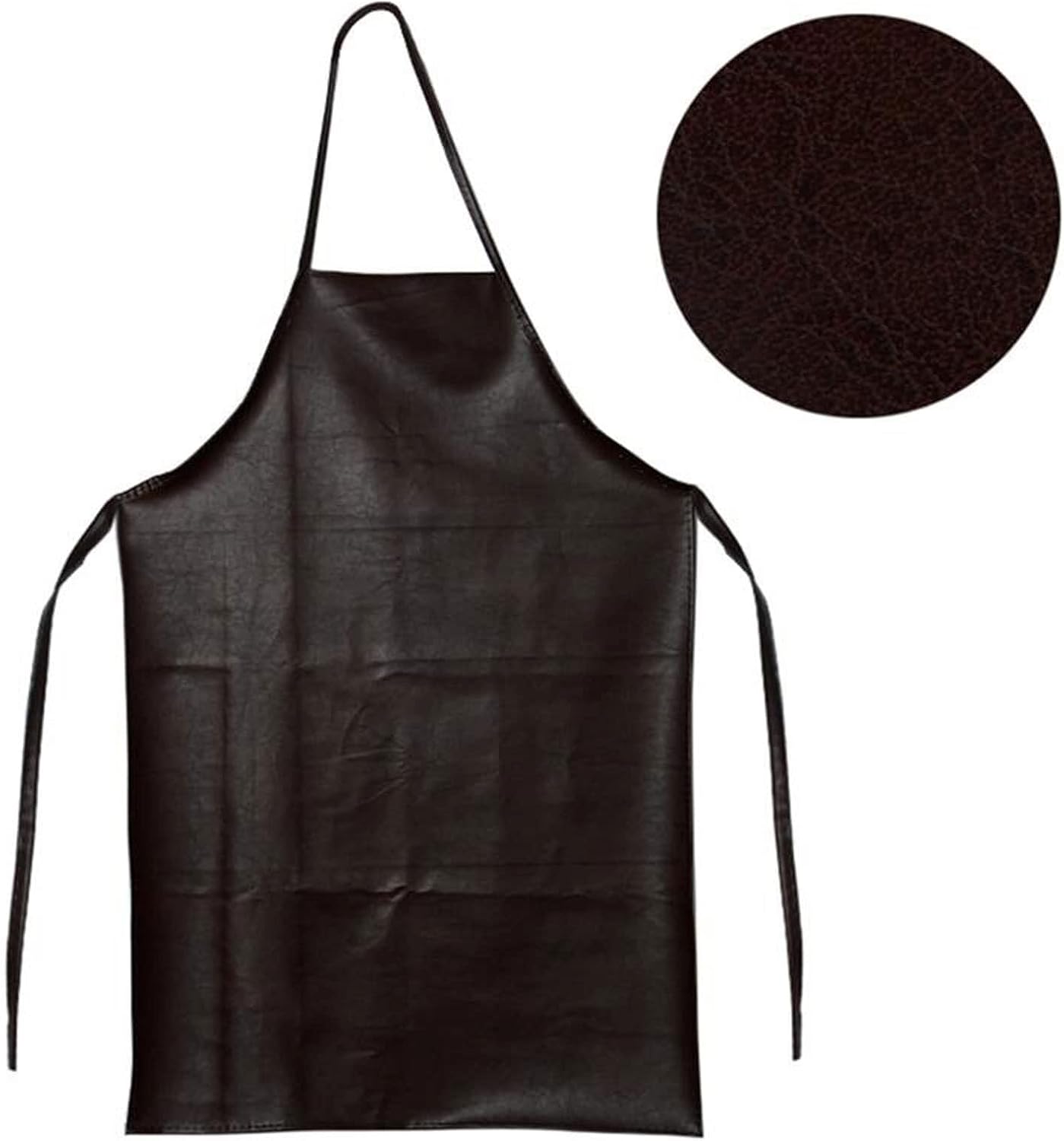 Chef Aprons for Men Women with ，Aprons With Pockets Leather Cooking Baking Apron Waterproof and Oilproof Kitchen Apron Women's Household Sleeveless Apron Black Brown Random Apron