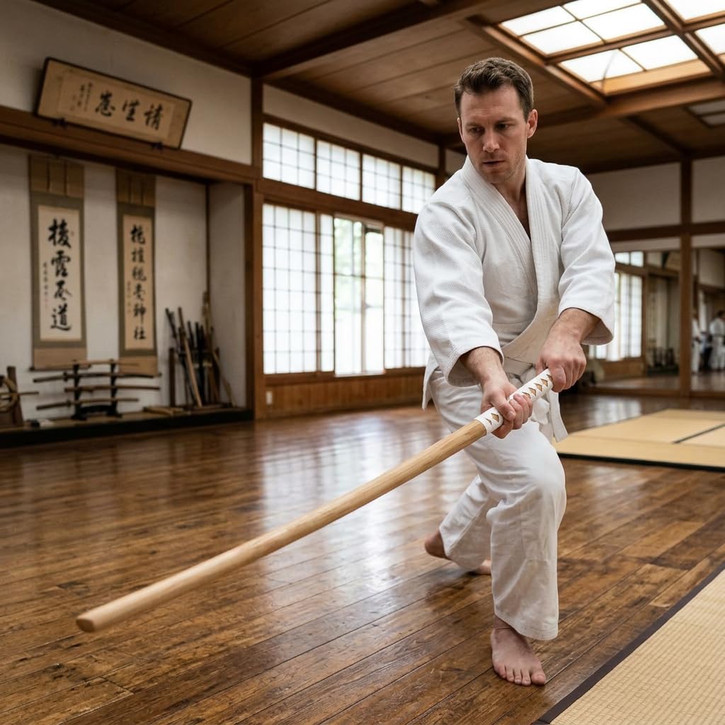 Espada Katana de Madera, Cuerda Blanca, Cabra Kendo, Espada samurái | Cosplay, Iaido Boks