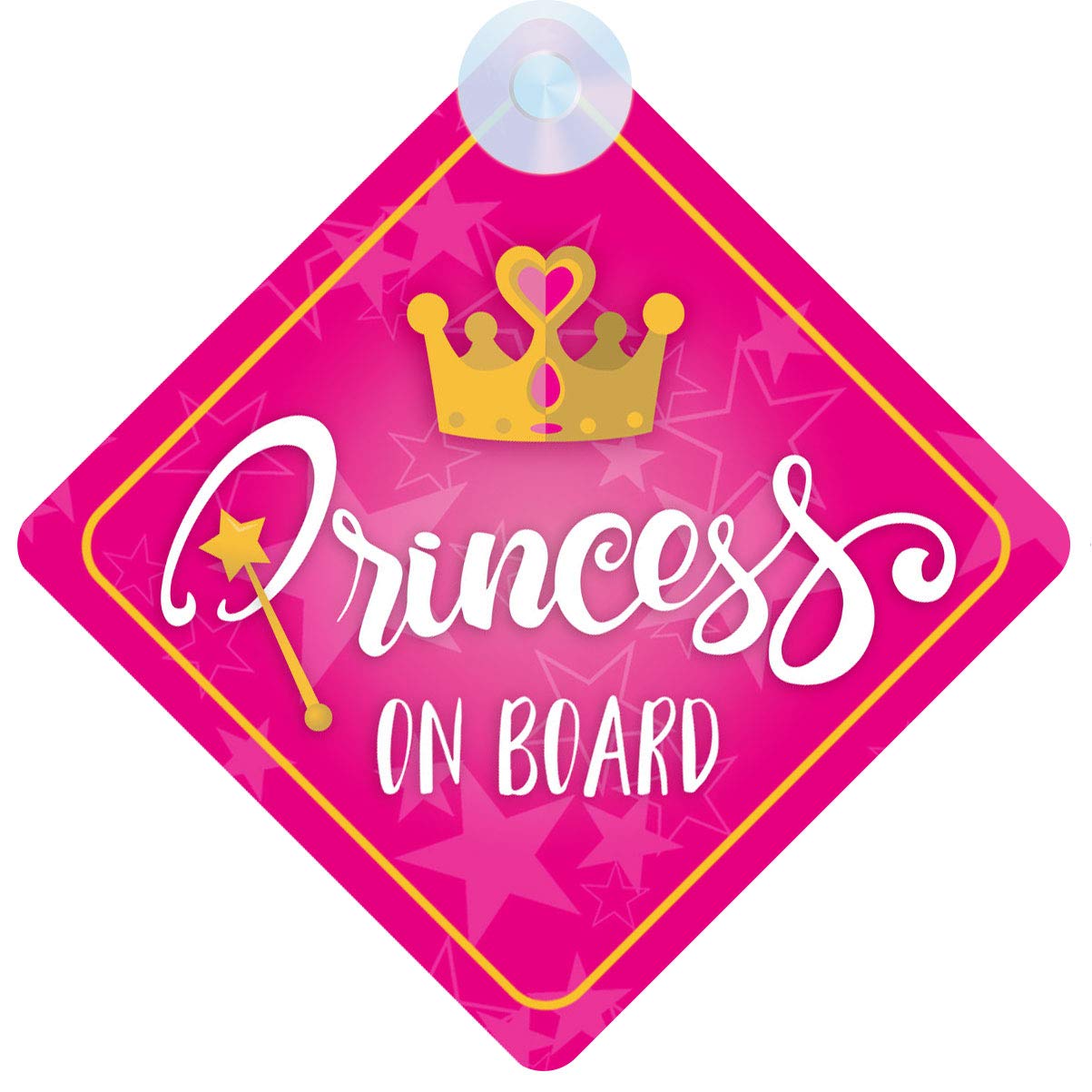 QG Ltd Princess on Board Car Sign for Children/Baby Girls Non Personalised Character Theme Princess021