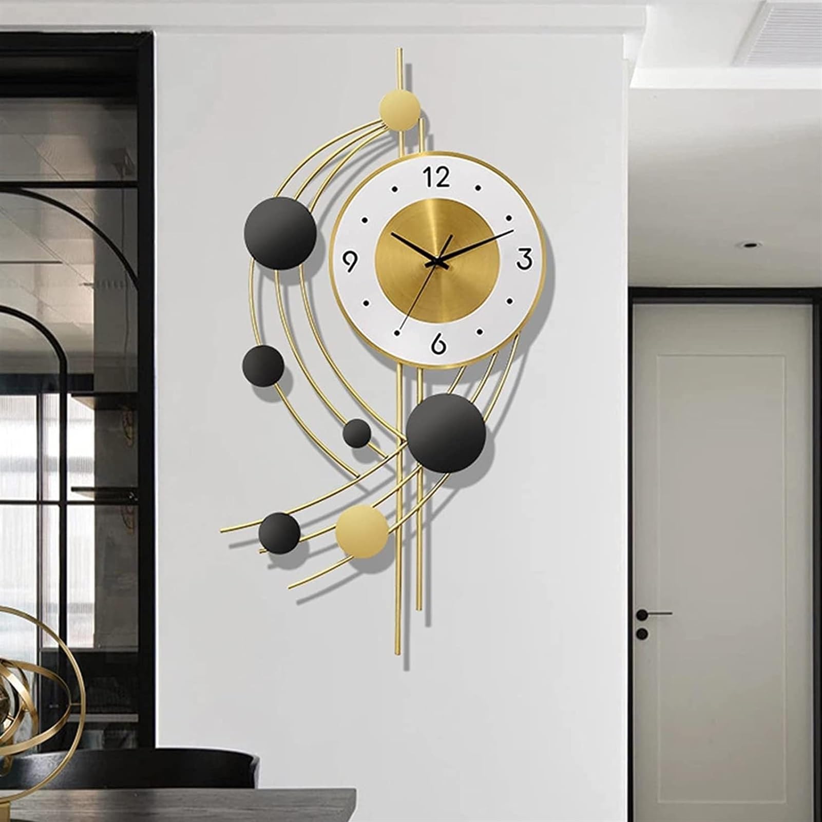 Horloge murale silencieuse pour supprimer le tic-tac avec grand design moderne