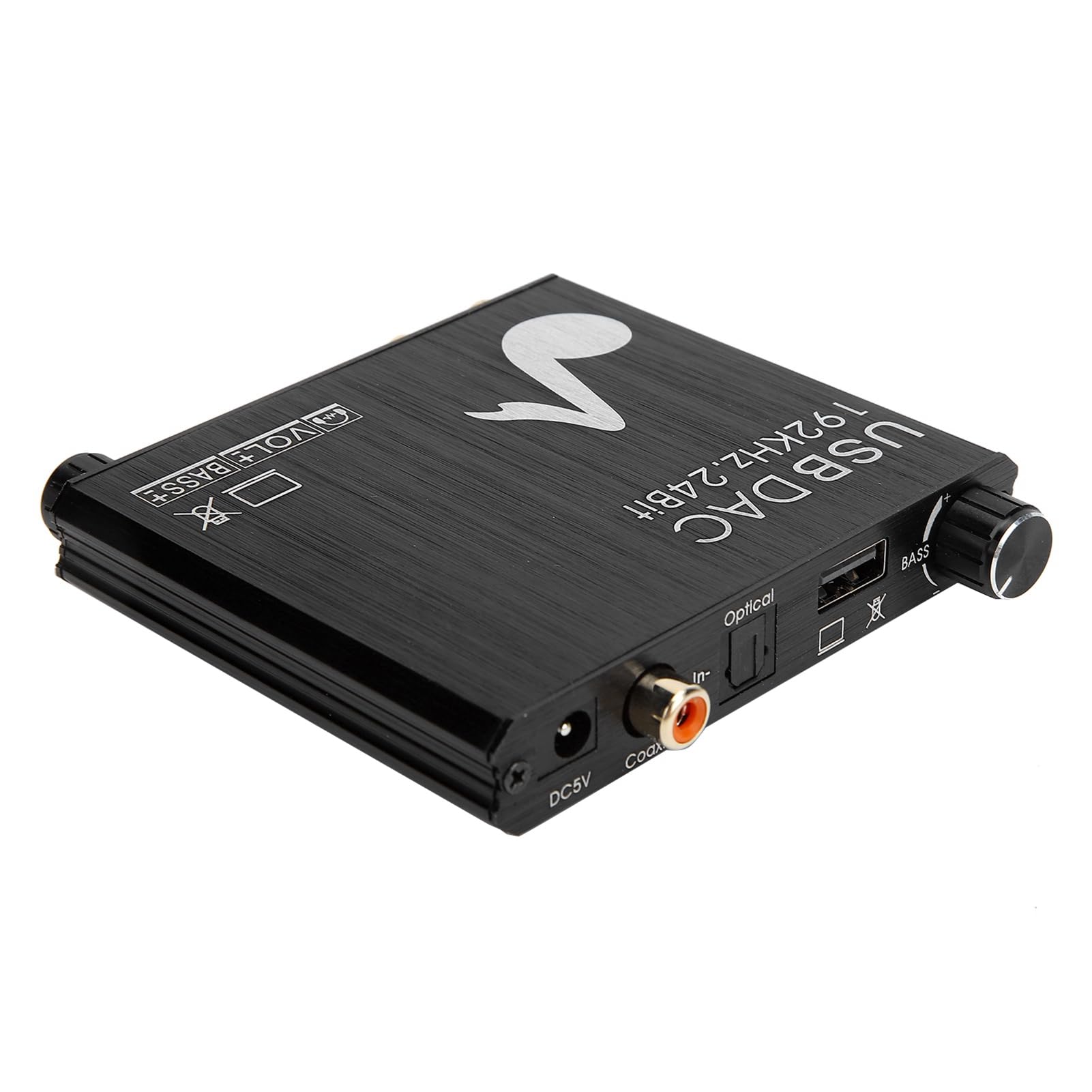 Convertisseur Numérique vers Analogique 192 KHz, Convertisseur DAC AY107 Numérique vers Analogique Optique Coaxial 3, 5 Mm Convertisseurs Numériques