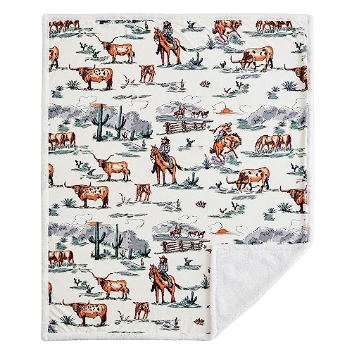 Image of Indigo Hill by HiEnd Accents Ranch Life 54x68 Western Throw Blanket