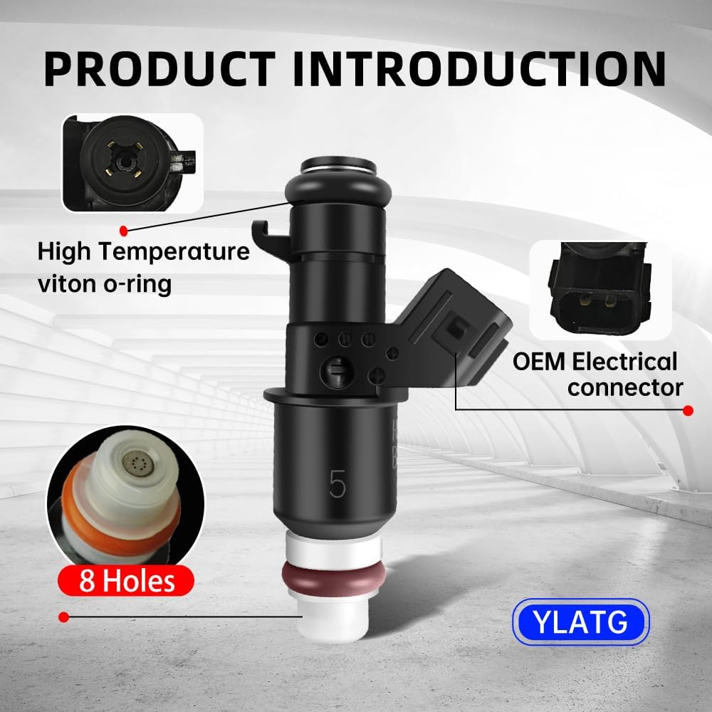 8 Holes Fuel Injector for Honda 2006-2011 Civic 1.8L,2009-2013 FIT 1.5L 16450RNAA01 FJ785 4pcs