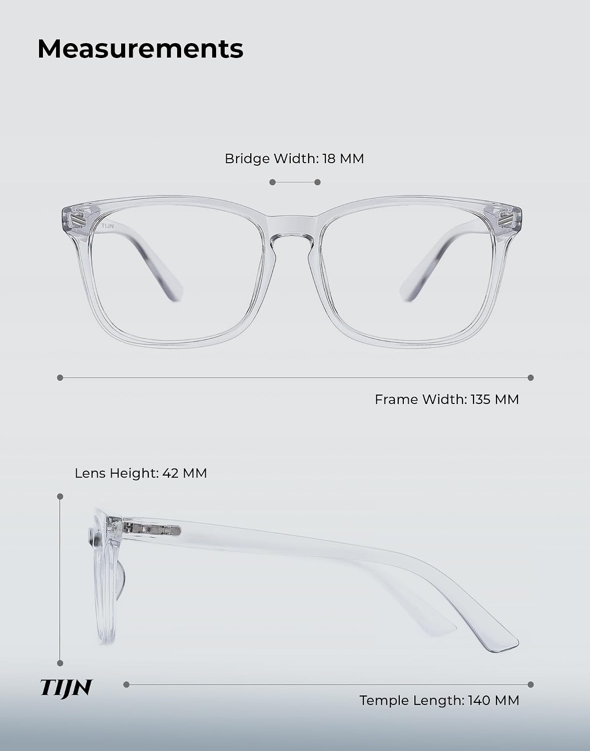 TIJN Blue Light Blocking Glasses for Women Men Square Frame Nerd Eyeglasses Anti Blue Ray Computer Screen Glasses