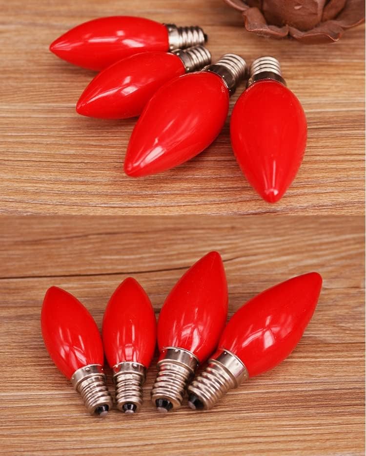 Miniatura 2 de E12E14 Todo-en-uno LED rojo vela lámpara de Navidad Luces de noche de Navidad Bombilla de color Dios lámpara de mesa Forever lámpara Dios de la