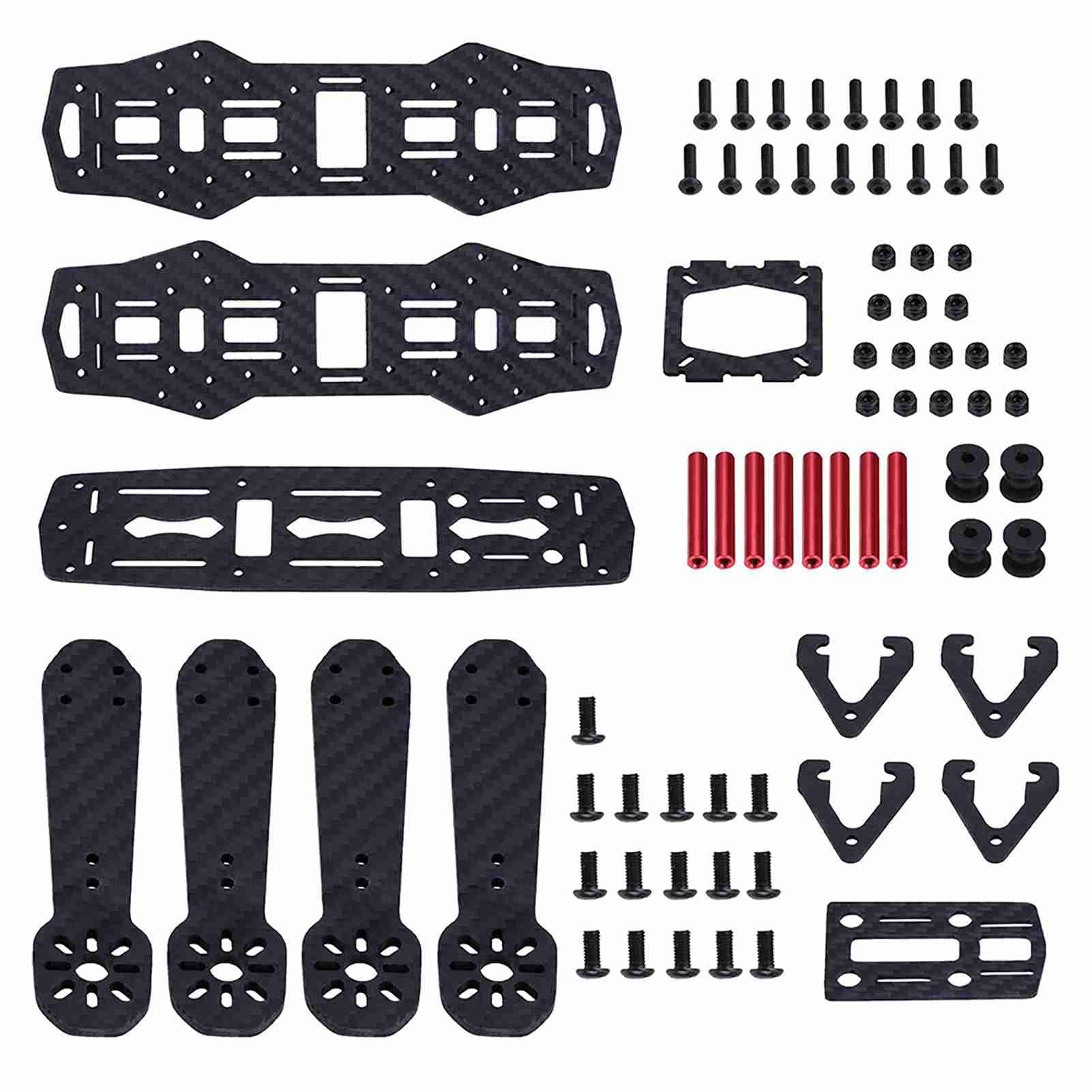 Kit telaio quadcopter, 250 mm FPV carbonio gara Drone telaio telaio aeromobili accessori per QAV250 Mini 4 assi FPV Drone (fibra di carbonio)