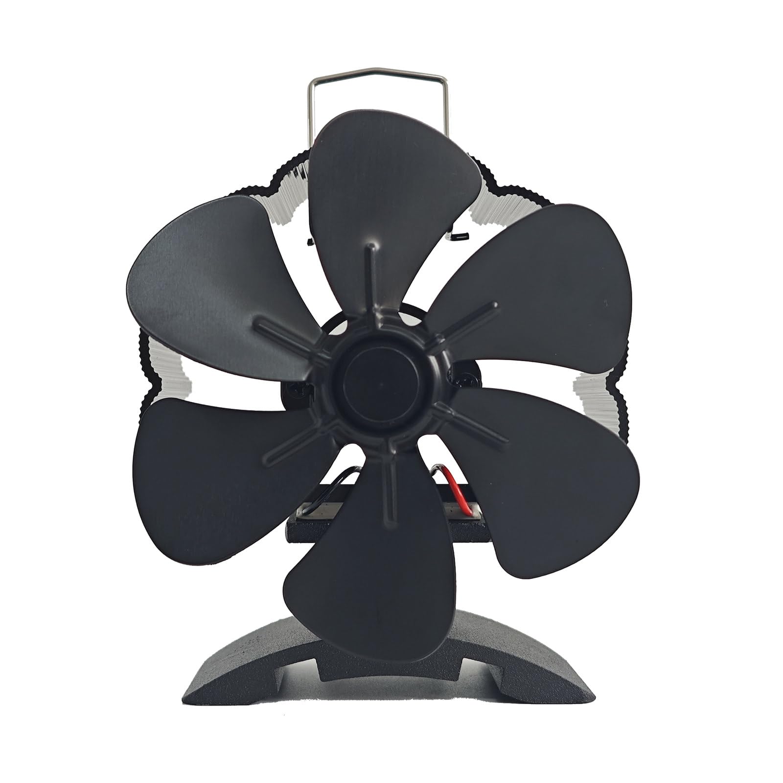 Msioytog Coal Aluminum 6 Leaves Heat Powered Fireplaces Stove Fan For Wood Burning Circulating Warm Fireplaces Fan Heat Powered Wood Burners