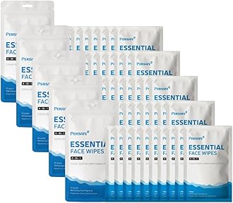 Essential Face Wipes Individually wrapped Sachet | 4-IN-1 | pH Balanced | Free from Alcohol, Paraben, Silicon |Pack of 50 Wipes
