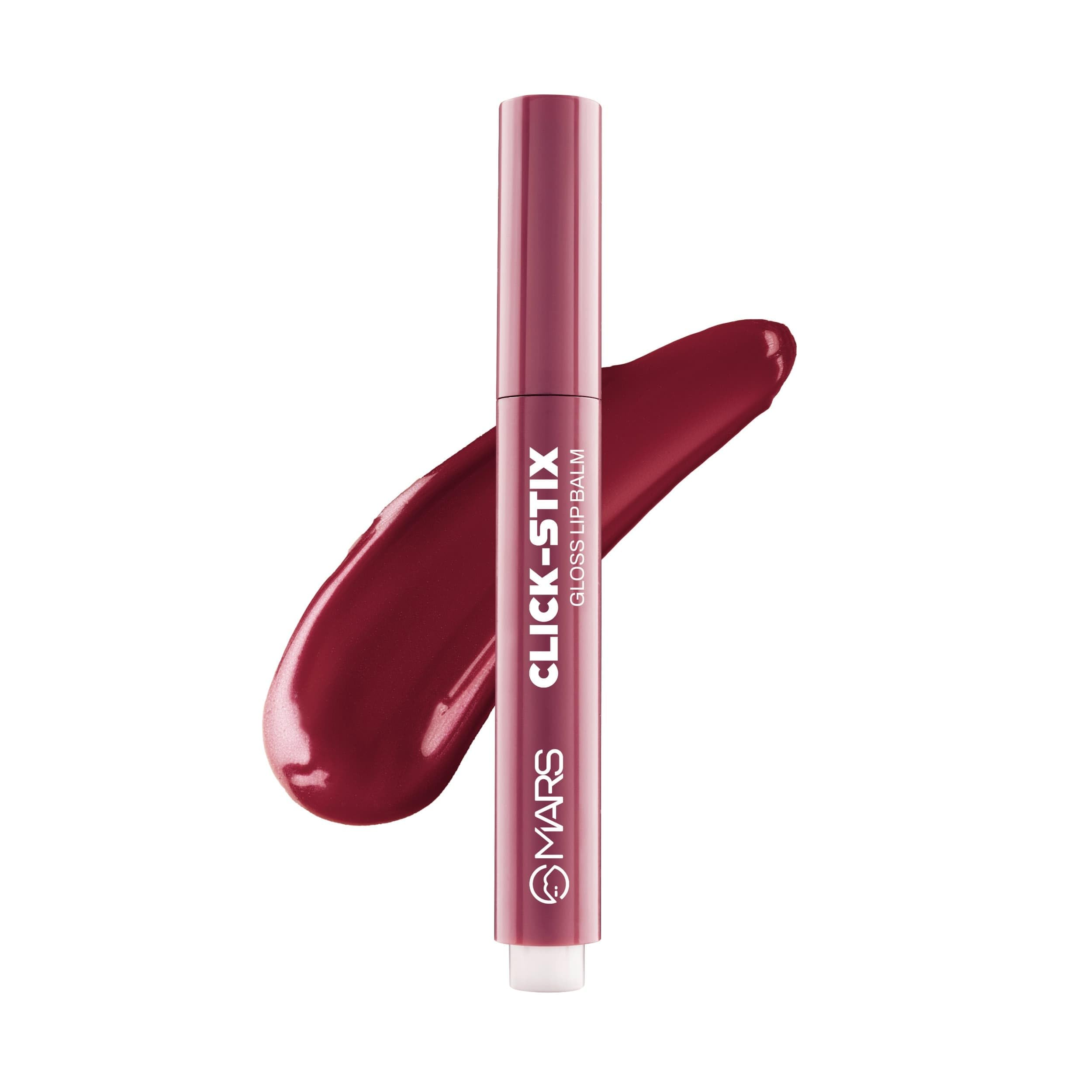 MARS Click Stix Gloss Lip Balm (2.0 gm) (03-BERRY JAM) | High Pigmented | Ultra-Glossy Finish | Non-Sticky | Hydration | Enriched with Cocoa Butter