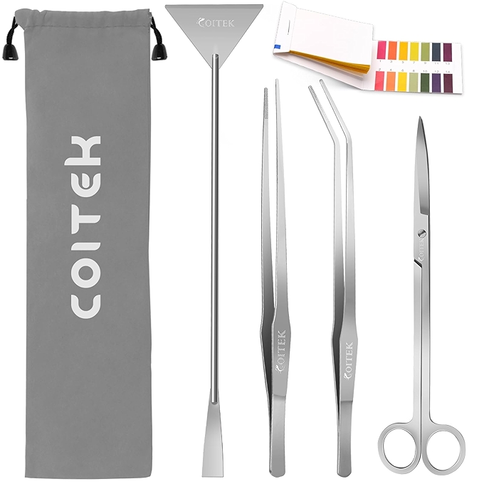 水族箱水景工具套件 - CoiTek不锈钢防锈水草打理工具