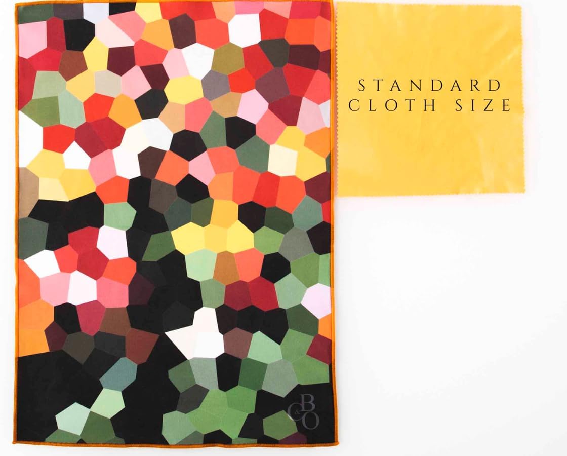 Barroccu & Co XXL Microfiber Cleaning Cloth Set (3-Pack) – Professional 17×12 Lens & Screen Cloths for Glasses, Cameras & Tech – Premium Ferns/Maple/Blossom Designs