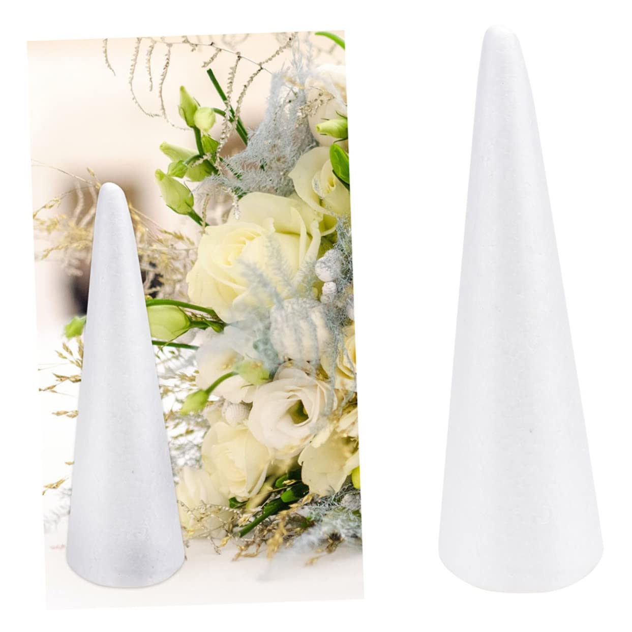 ABOOFAN 4pezzi Coni Decorativi Polistirolo per Bimbi per Lavoretti Creativi e Feste Sicuri e Facili da Decorare