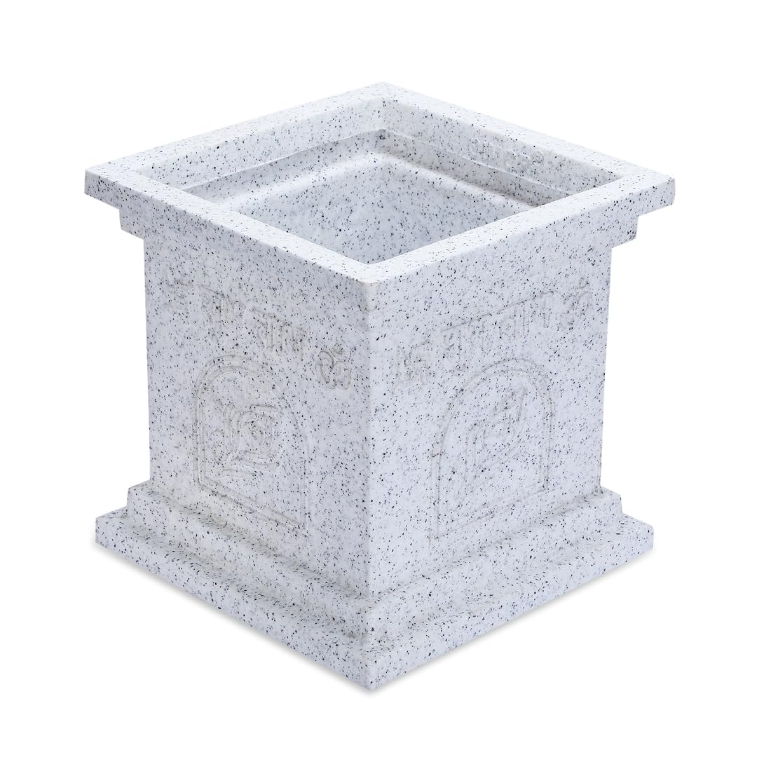 TULSI Pot 12 INCH Stone Finish German Polymer for Indoor/Outdoor USE GAMLA/GAMLE/Planter (White Marble) (B0D6ZQ7H86) Amazon Price History, Amazon Price Tracker