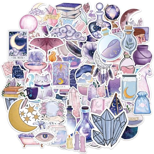100pcs Autocollant Fantastique, Autocollants Esthétiques Magiques Autocollants de Livre Fantastique pour Bouteilles d'Eau Ordinateurs Portables Scrapbooking Bagages Décorations Téléphone