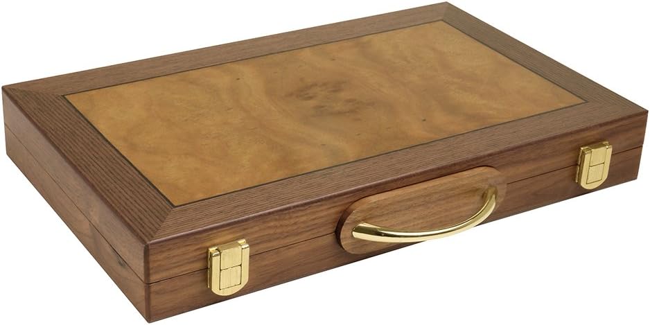 15 in. Wood Backgammon Set - Burlwood Board