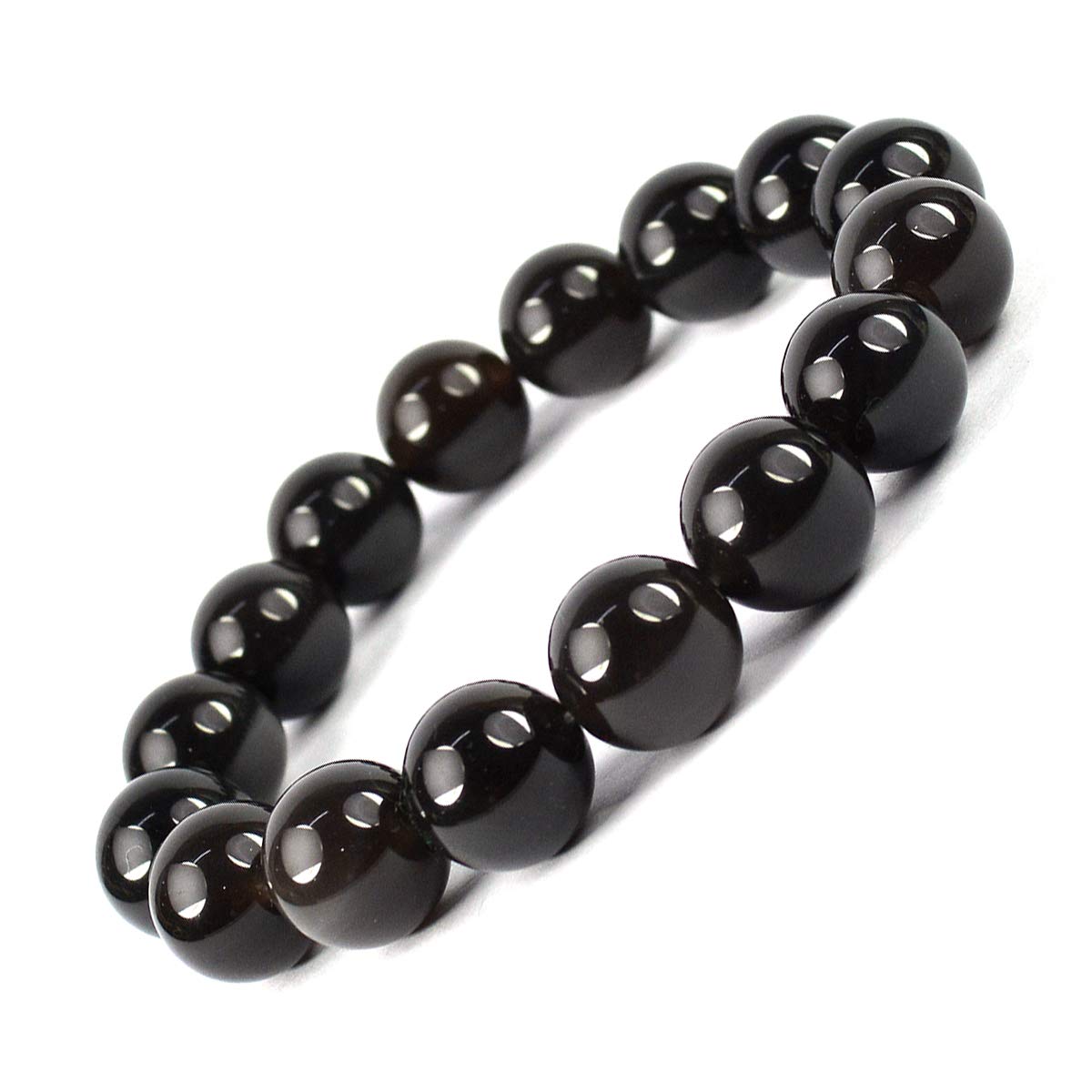 Reiki Crystal Products Natural Black Obsidian Bracelet Crystal Stone 12 mm Round Beads Bracelet for Reiki Healing and Crystal Healing Stones (Color : Black) (B08TR27JYV) Amazon Price History, Amazon Price Tracker