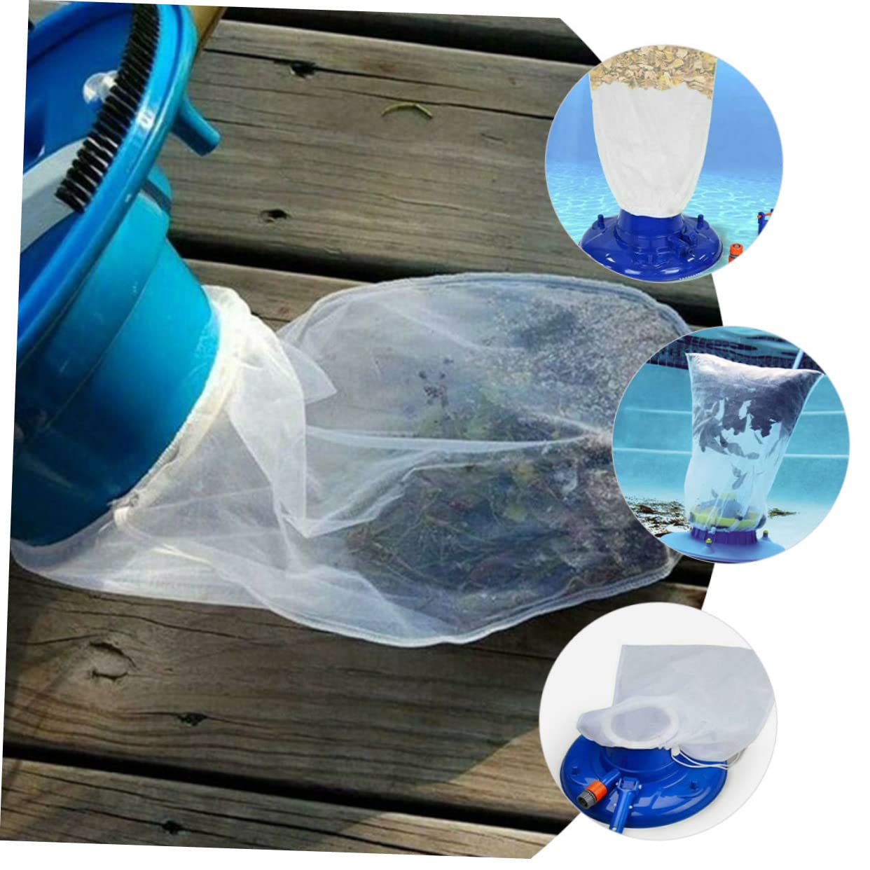 POPETPOP 3 Series Bolsa De Nailon para Filtro De Piscina Bolsa De Malla Fina para Kit De Bomba De Filtro De Piscina Accesorios para Piscina Bolsa De Filtro 2 Piezas x 3